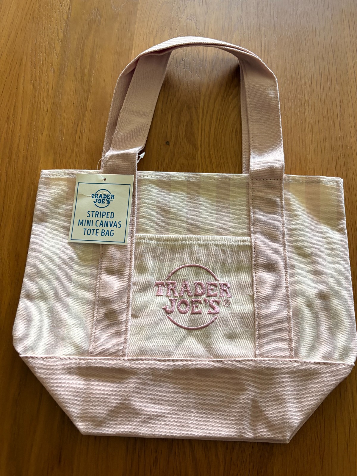 Trader Joe’s Mini Summer Tote Bag – Pastel Pink – 2026 Limited Edition