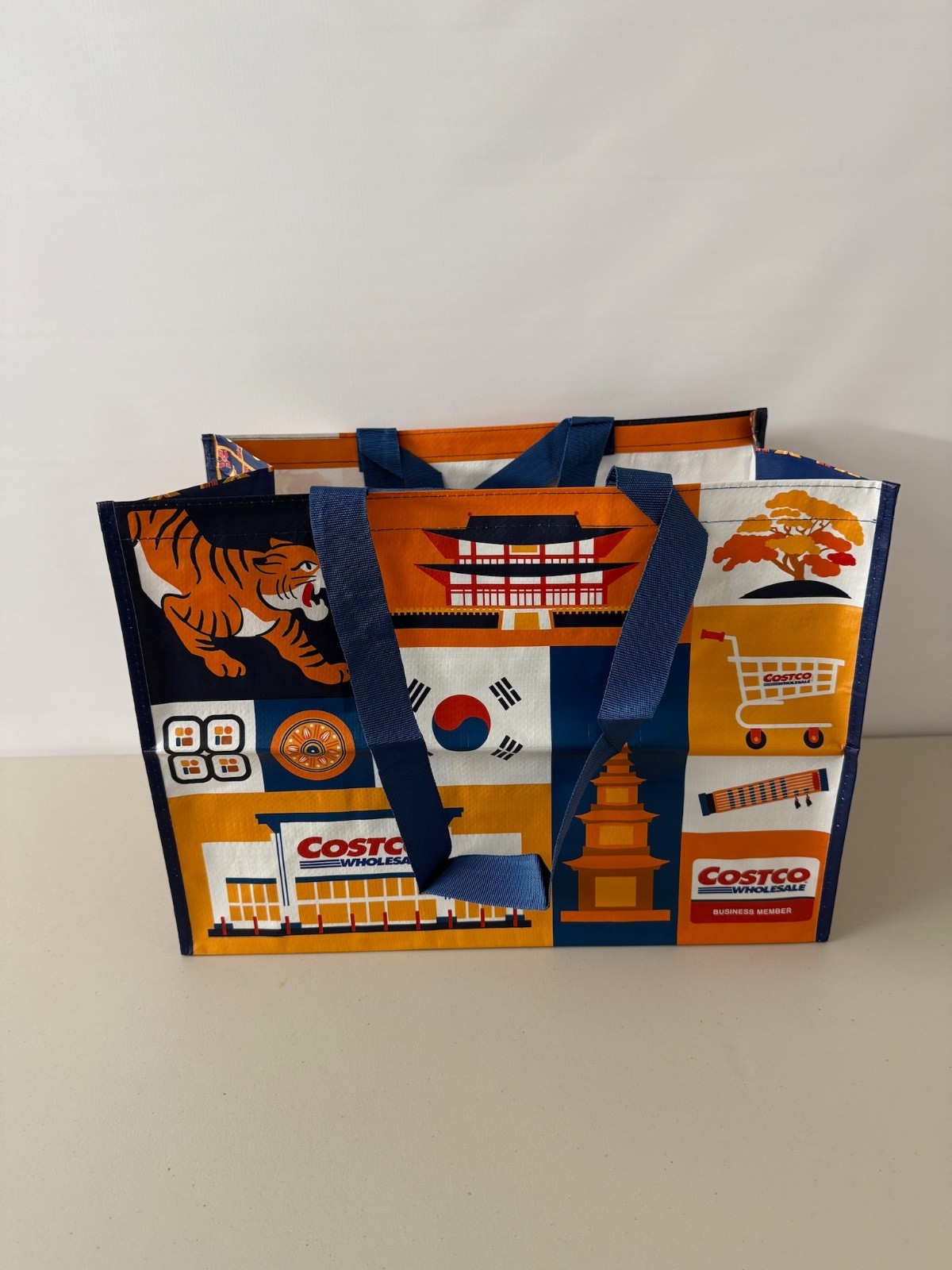 COSTCO KOREA Reusable Large Shopping Bag – Tiger Flag (USA SELLER)