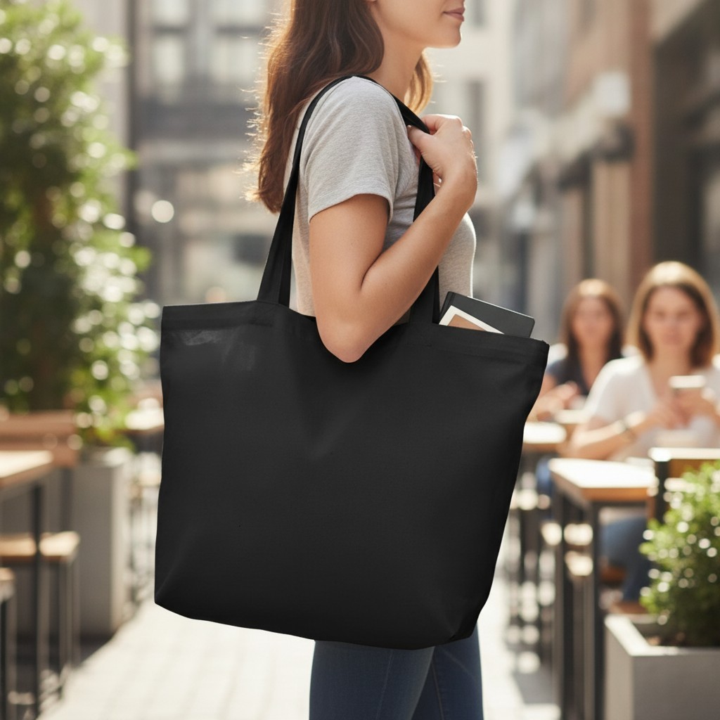 Eco-Friendly 12oz Cotton Tote – Machine Washable & Multi-Purpose for Daily Use