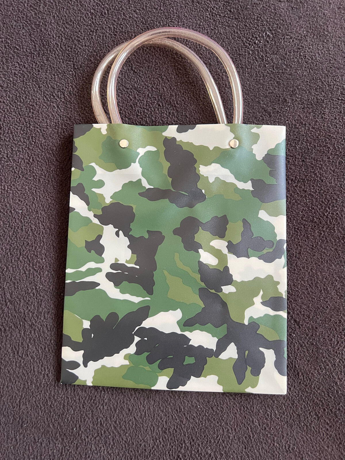 Camouflage Camo Plastic Shopping Bag /Handle Gift Bag Army Military Rare