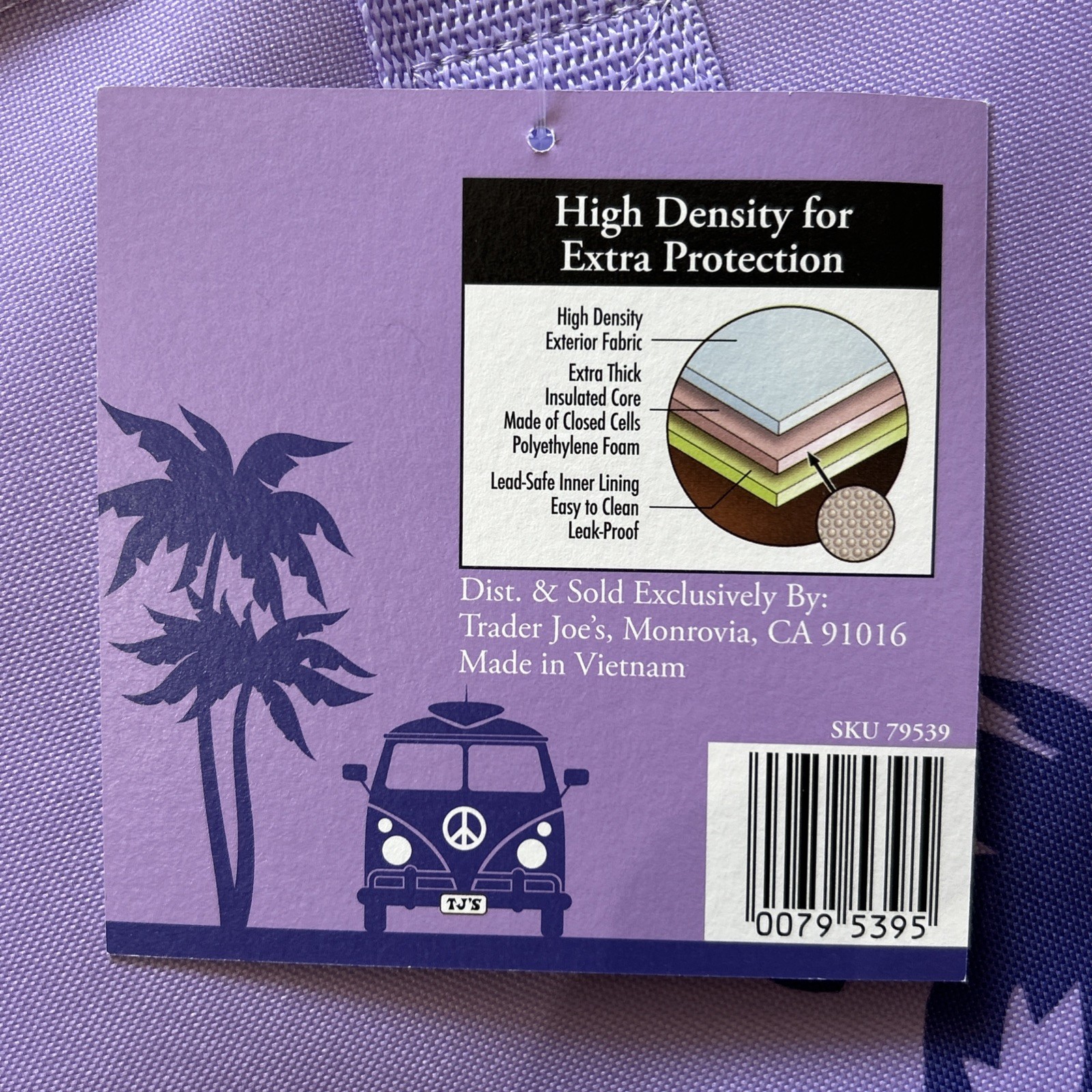 Trader Joe’s Purple Lavender Insulated Bag – Extra Large 18 X 12 X 7 In. – New
