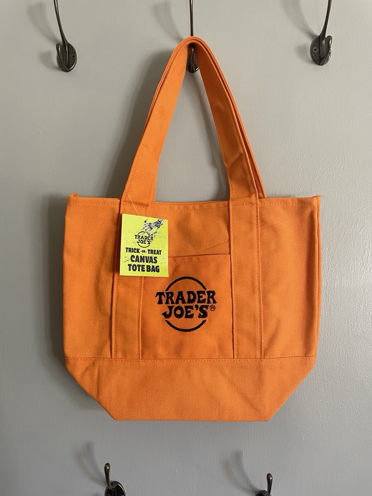 Trader Joe’s Limited Edition Trick-or-Treat Mini Canvas Tote Orange