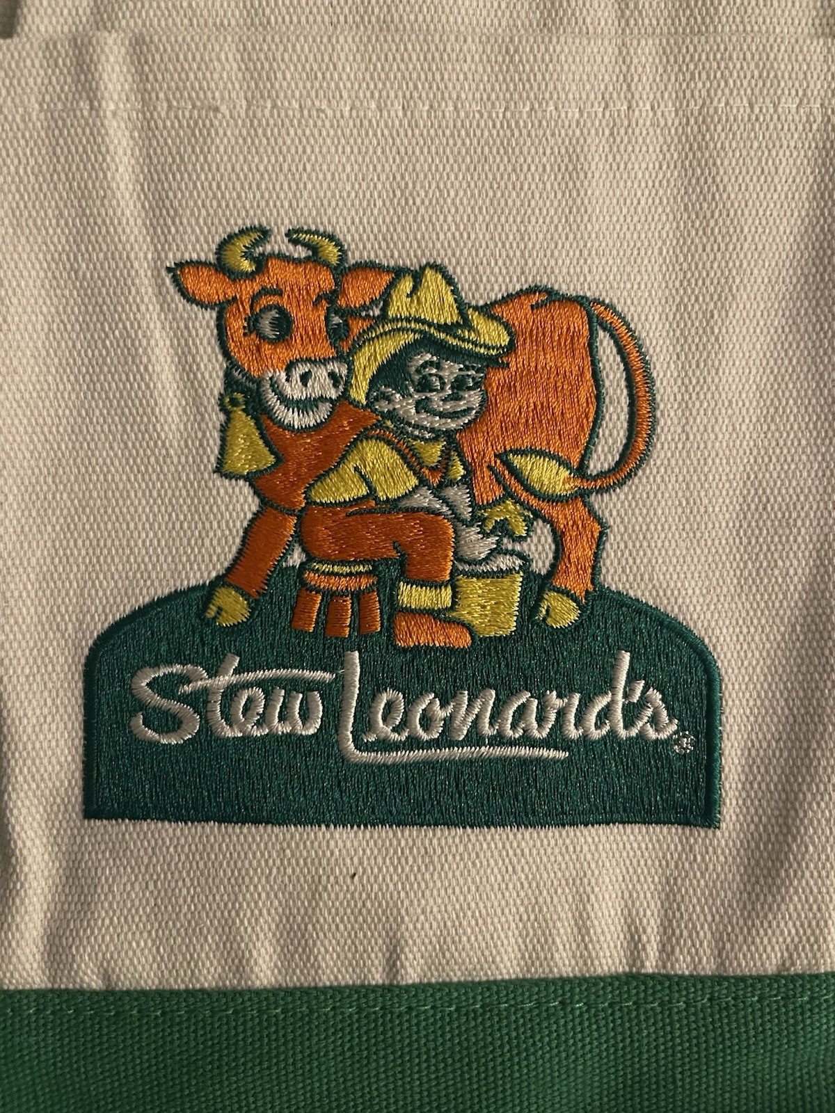 Stew Leonard’s Canvas Reusable Tote Bag Graphic Print Green/Beige Small 12.5×10