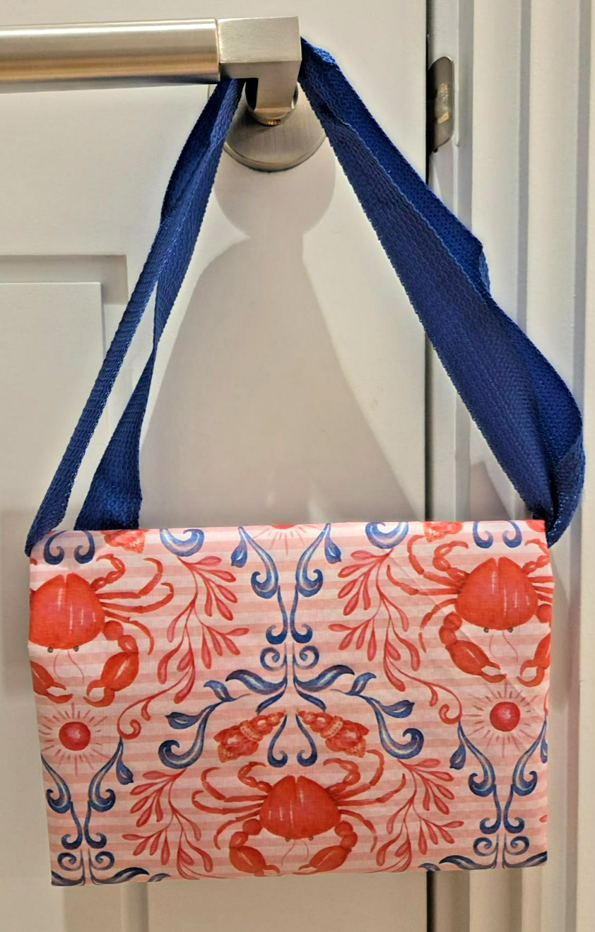 NWT TJ MAXX- Crabby Crab Patterns – Large Reusable Shopping Tote Eco Bag