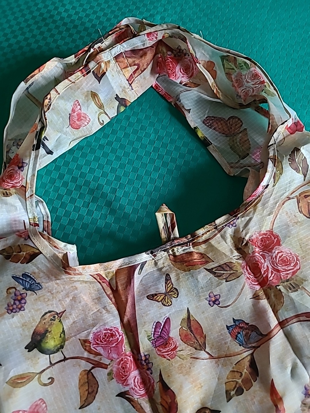 BeeGreen Reusable shopping Bag for Groceries & Market Birds Butterflies Flowers