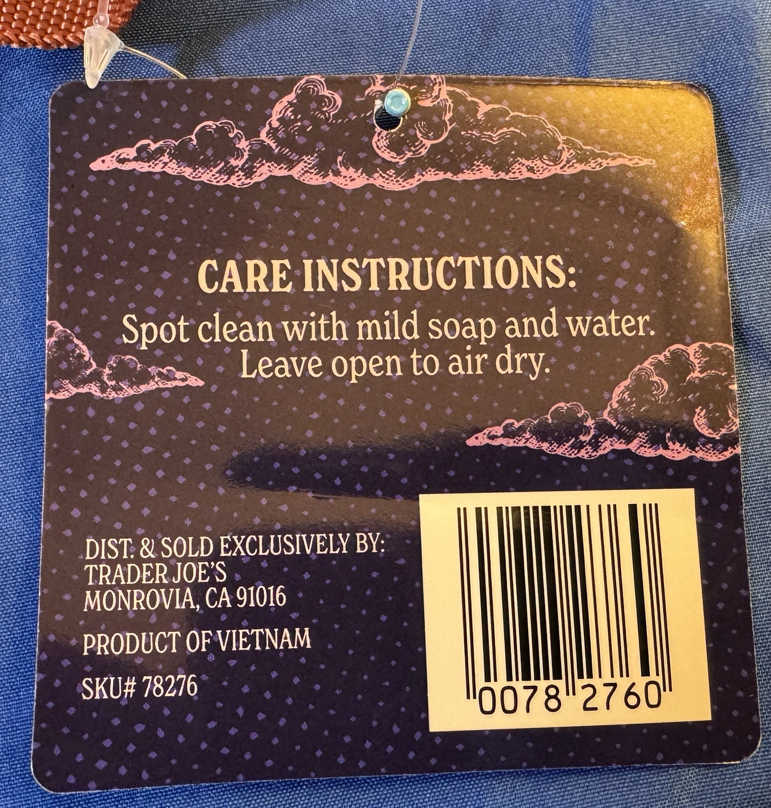Trader Joe’s Moon & Sky stand up rigid bag. Collapsible Tote Bag 6 Gal NWT