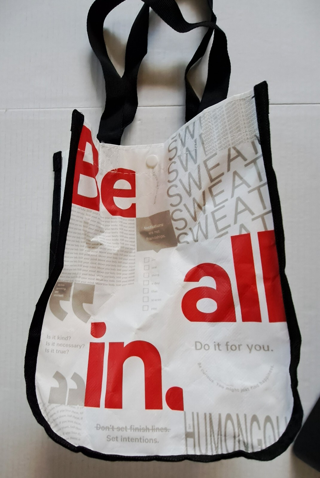 Lululemon Reusable Shopping Gift Bag Yoga Manifesto 1 Large & 10 Small Tote Lot