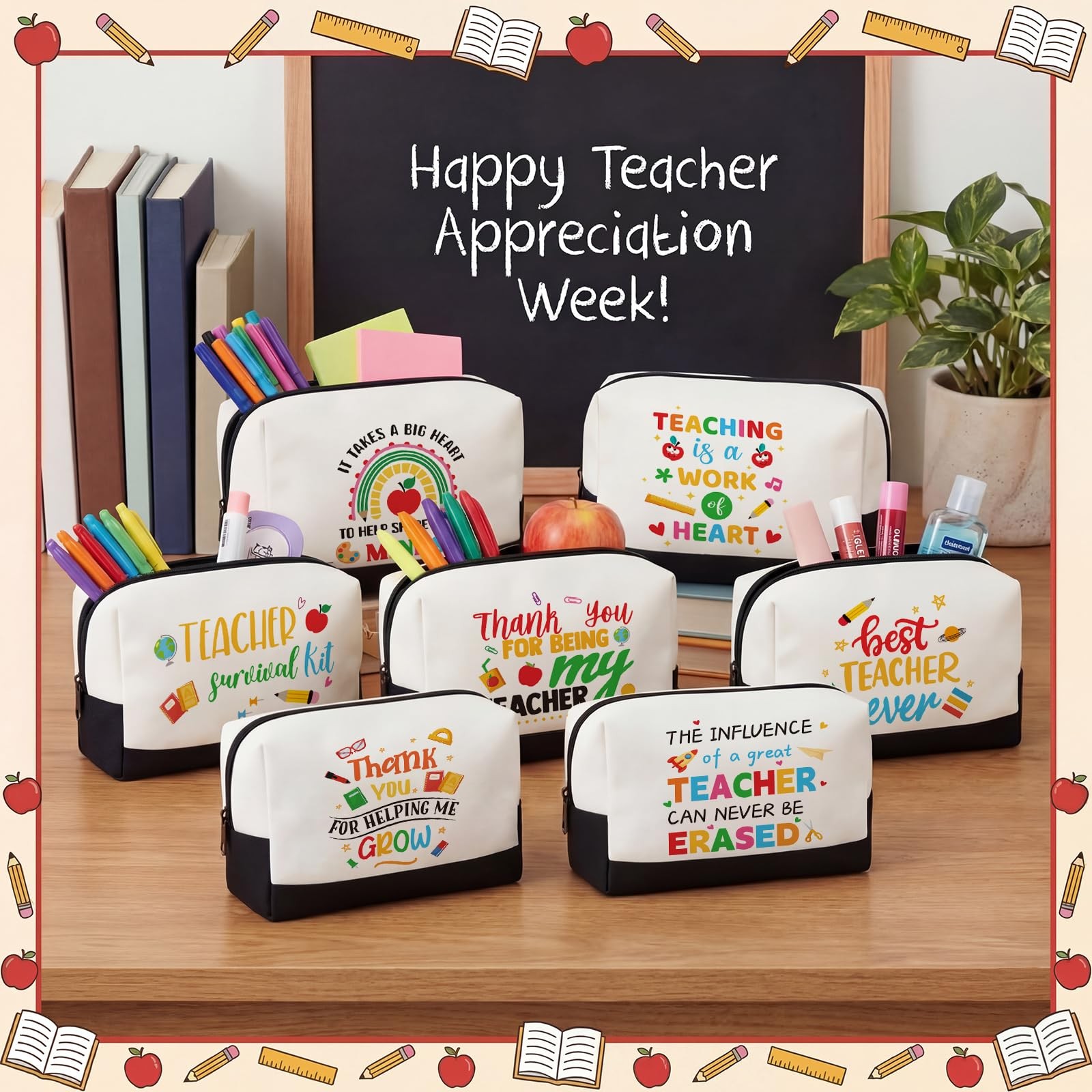 Kacctyen 8 pcs Teacher Appreciation Gift 7.5 x 4.7 x 3 inches, multicolor