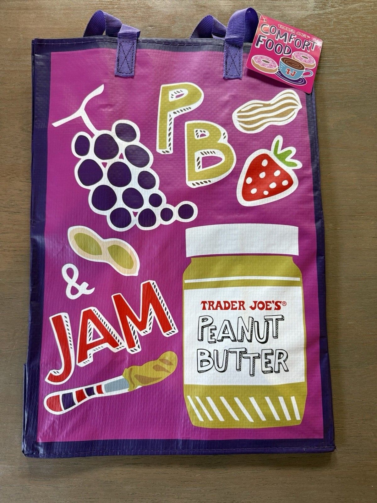 Trader Joe’s Bag Comfort Food PB & J & Mac & Cheese Reusable NEW Quick Ship