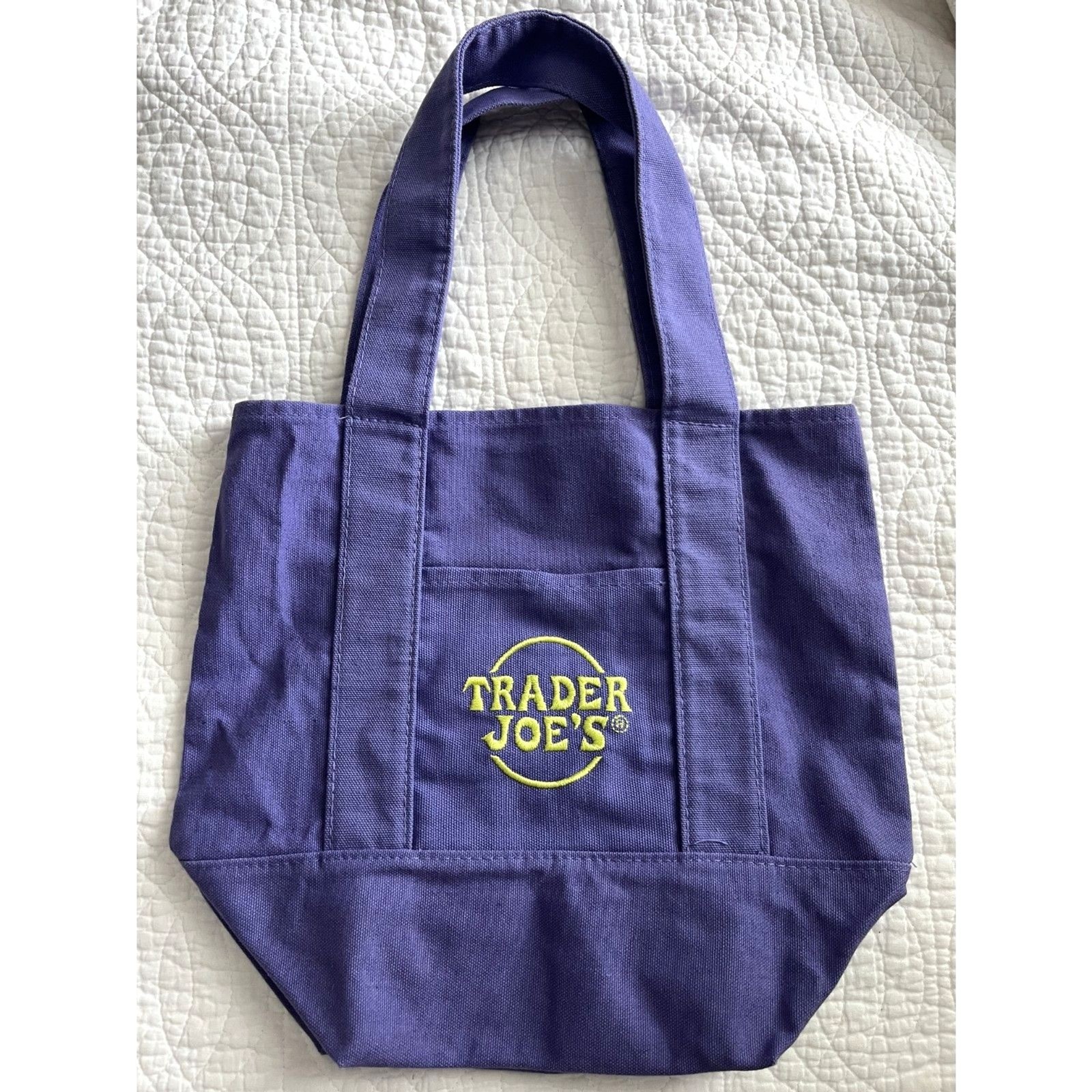 Trader Joe’s Canvas Mini Tote Bag Purple 2025 Halloween Limited Edition Rare