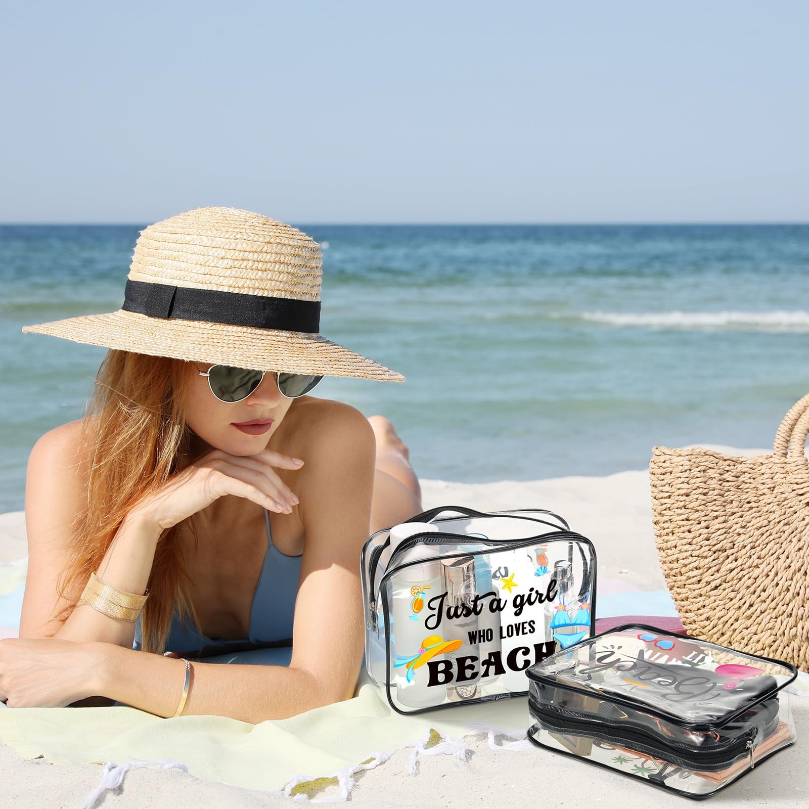 Cunno Makeup Bags Gifts for Women Teacher Beach Cruise Swim Nurse Multicolor