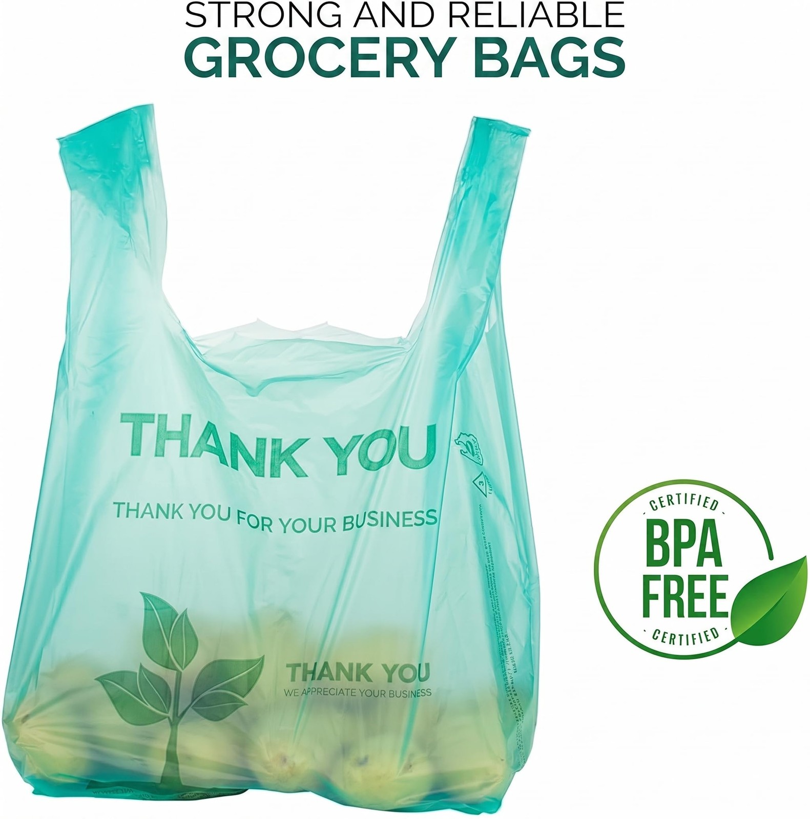 Stock Your Home Grocery Bags 100 Count Reusable 100 Count, Translucent