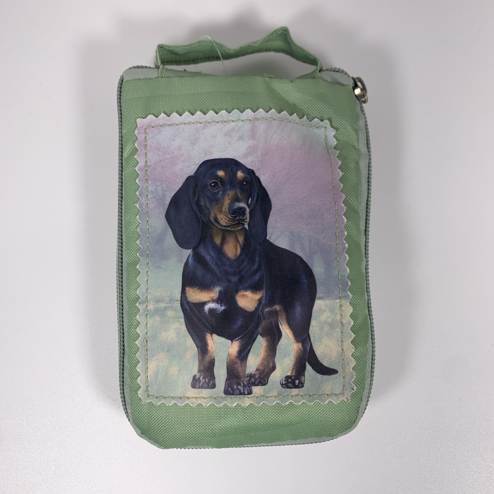 Pet Lover Totes DACHSHUND DOG Zipper Tote Bag Reusable Grocery 14×15 New Tag