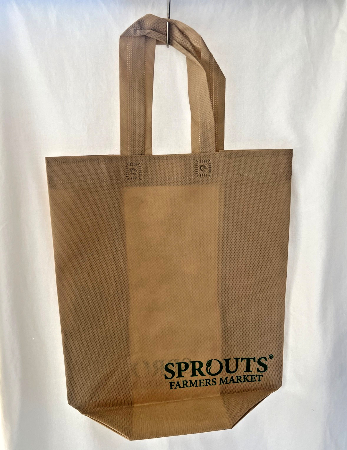 SPROUTS Farmers Market Reusable Shopping Bag Beige Small Not Too Big