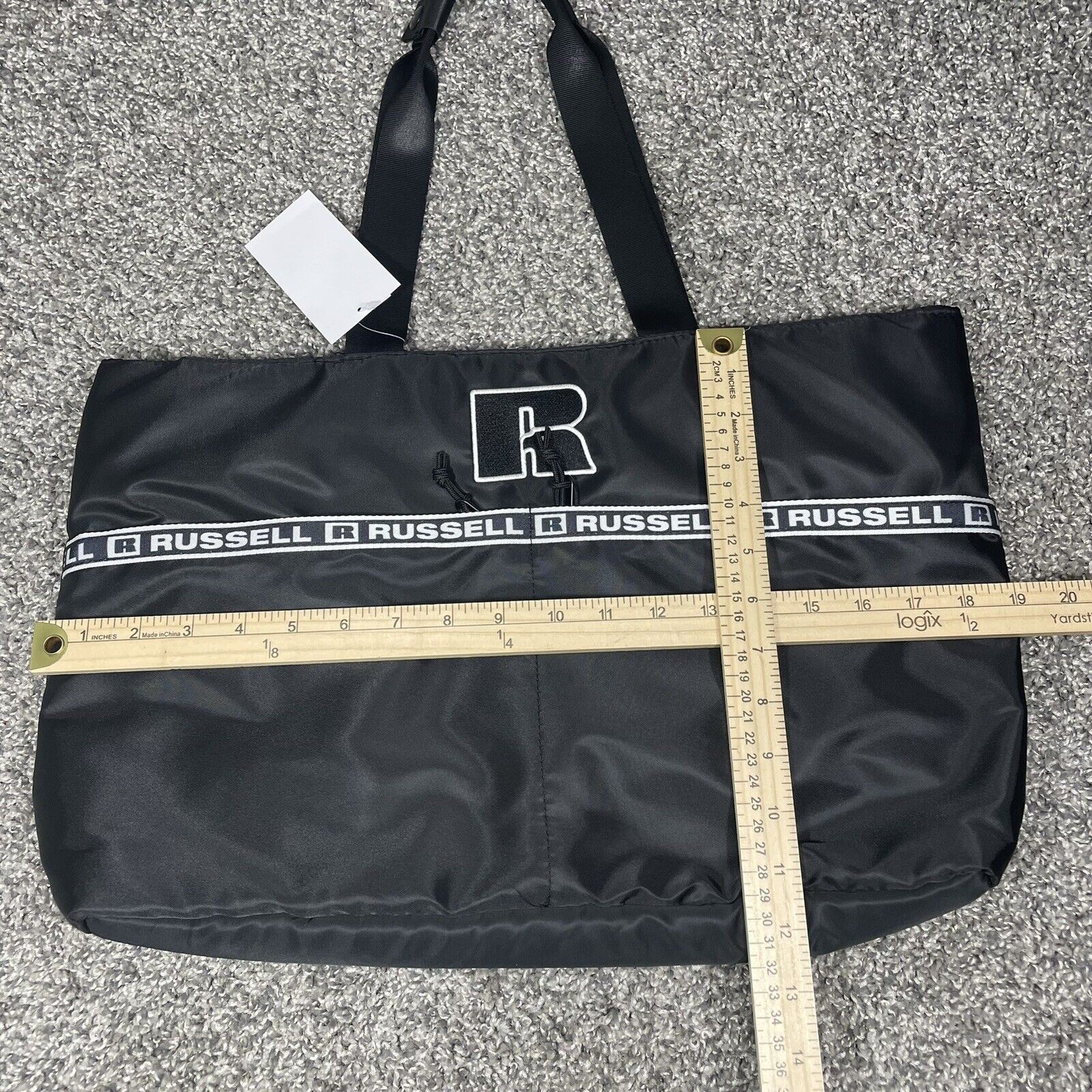Russell Athletic Black Tote Bag Everyday Carrying Zip