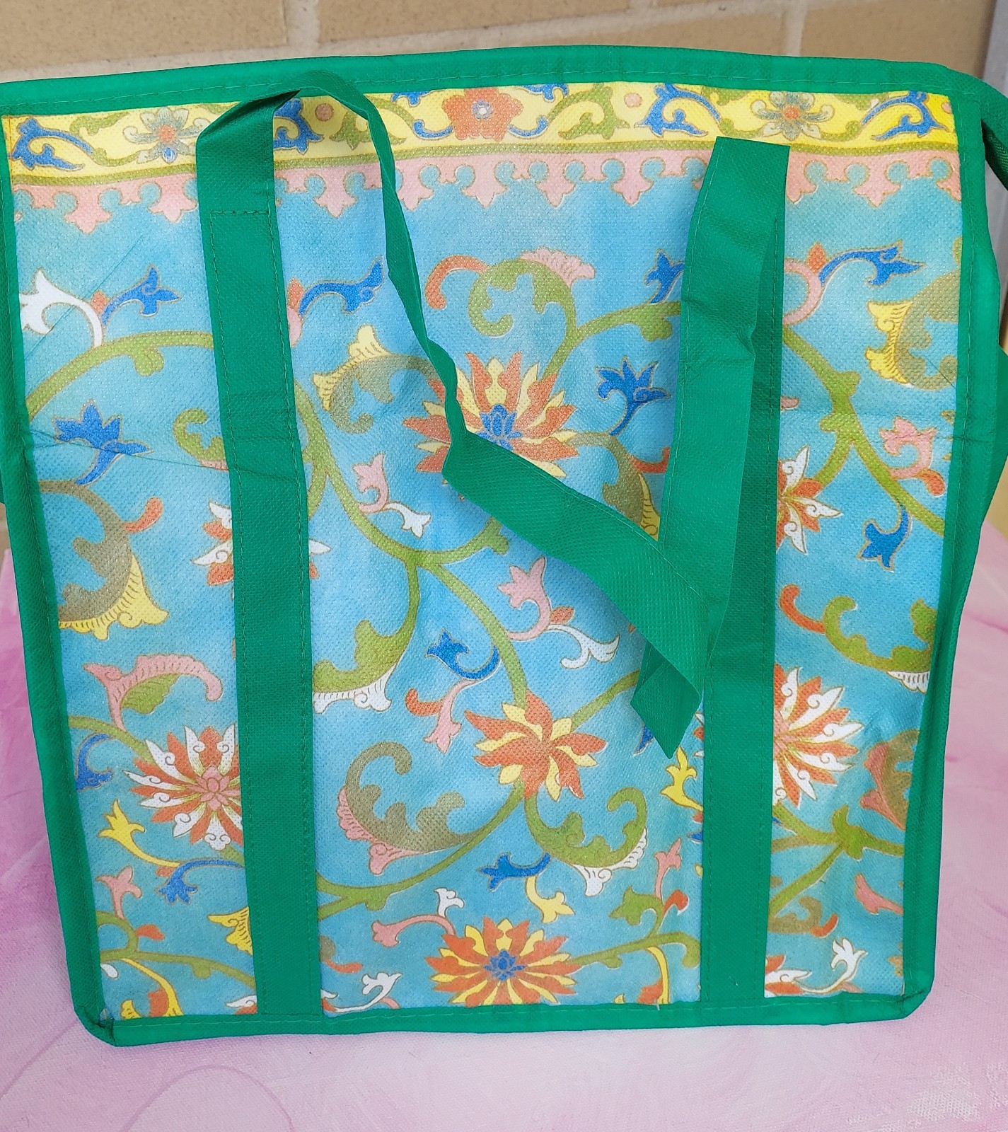 Keep Cool Insulated Soft Tote Bag Teal Blue Large Cooler Grocery Beach Picnic