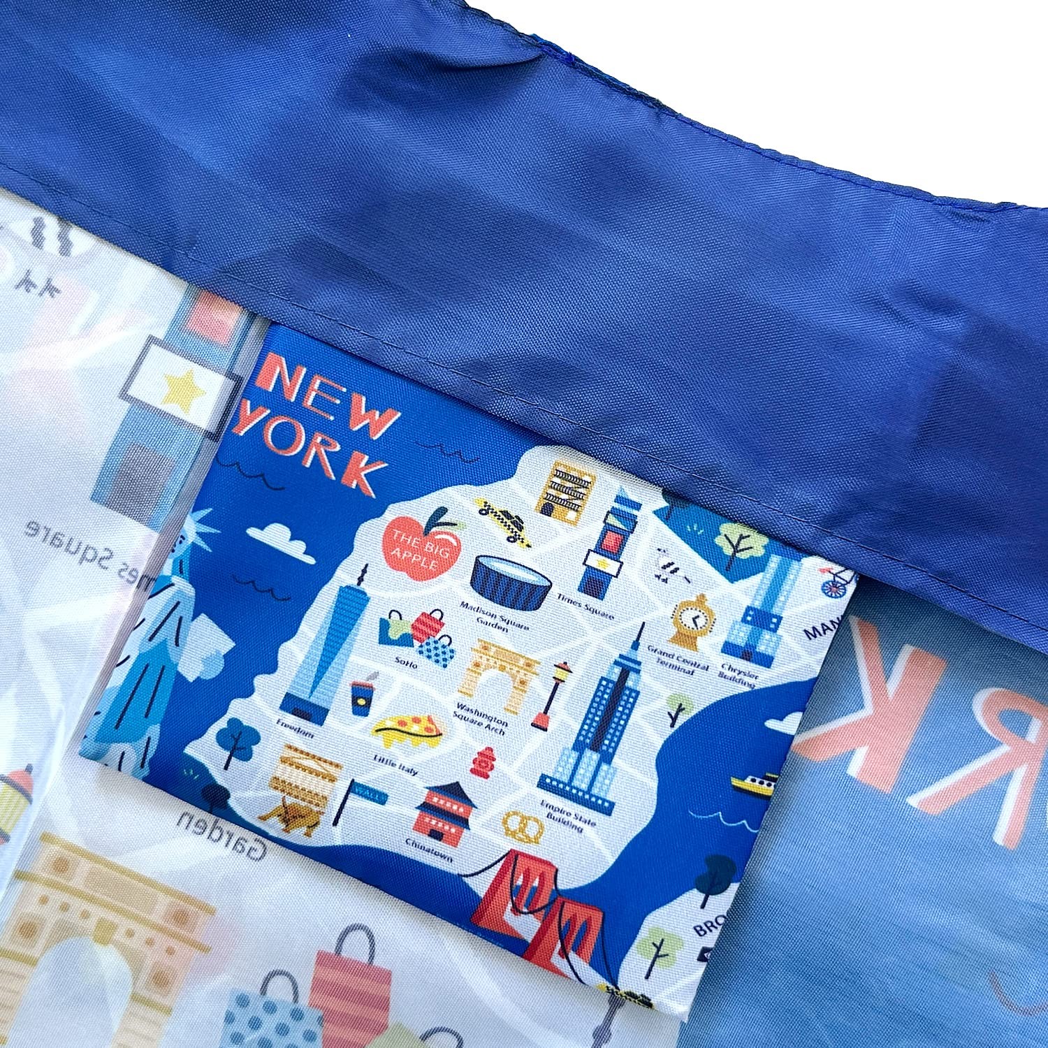 New York Reusable Grocery Bag Foldable Lightweight Travel Shopping Bag