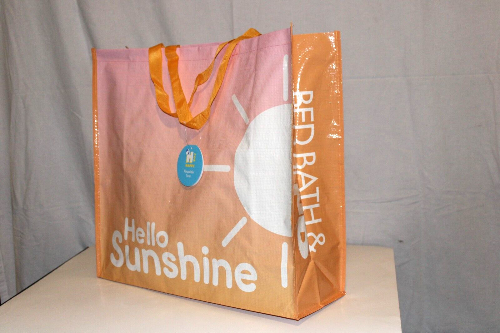 BED BATH & BEYOND Large Reusable TOTE BAG Hello Sunshine