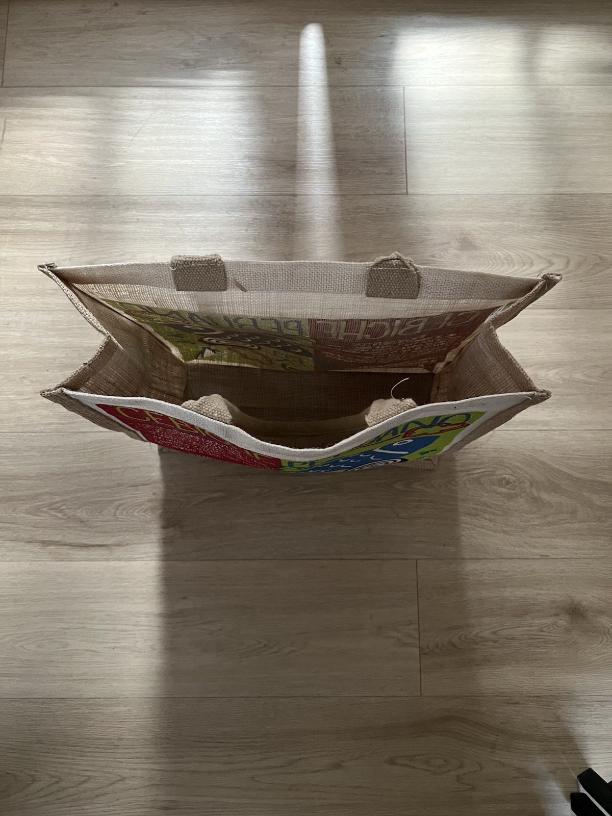 Reusable Tote/Jute Bag Farmers Market Burlap Vibrant Shopping Bag Peruvian