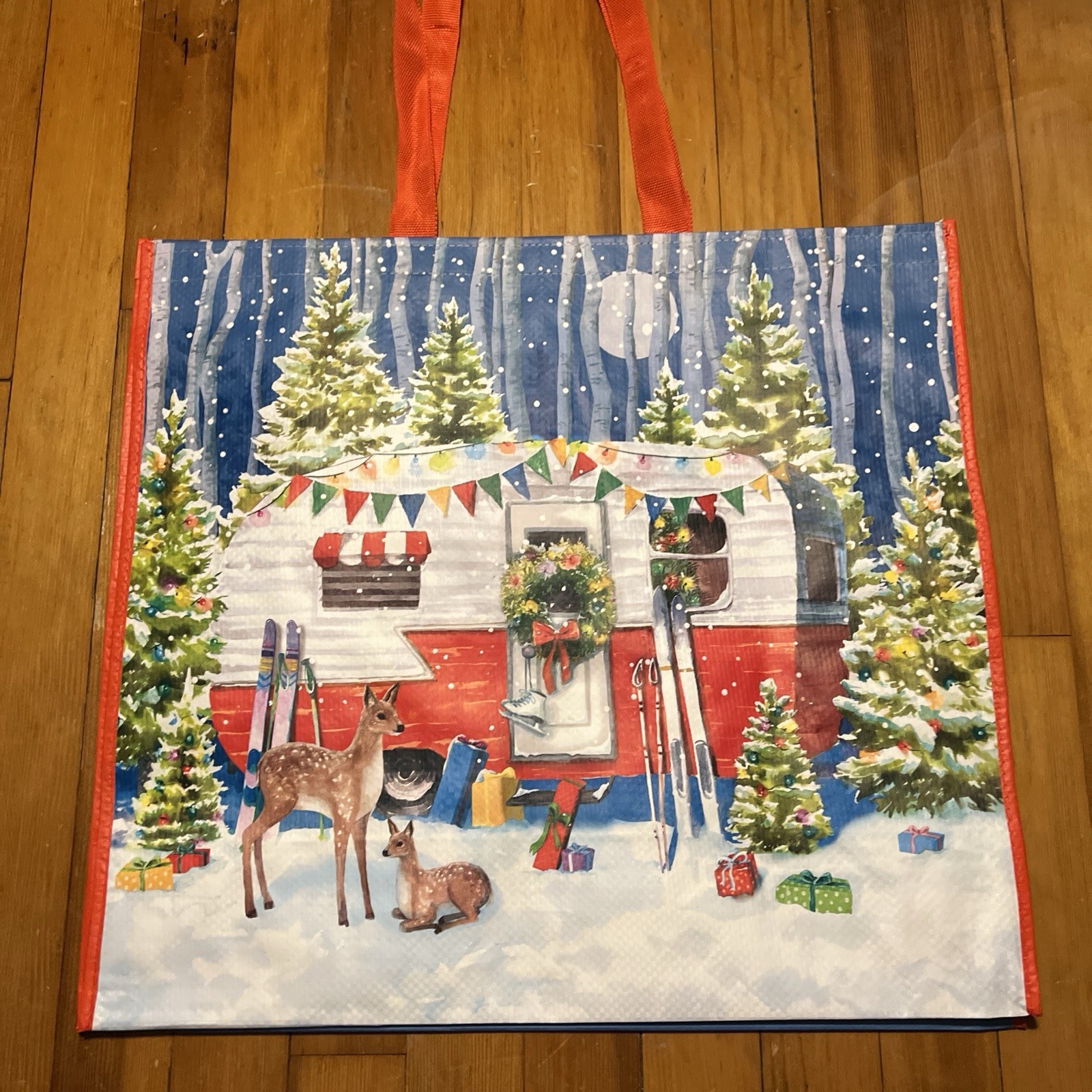 Marshall’s XL Shopping Tote Camper Christmas Deer+ Eco Friendly Reusable NEW