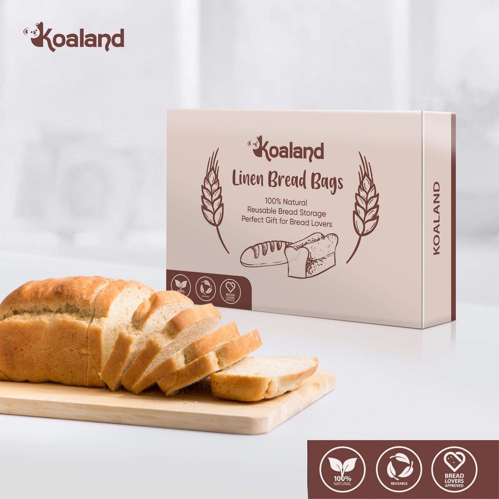 Big Loaves Baguette Bags – 11×15 inch & 28×6 inch, Natural Linen Bread with…