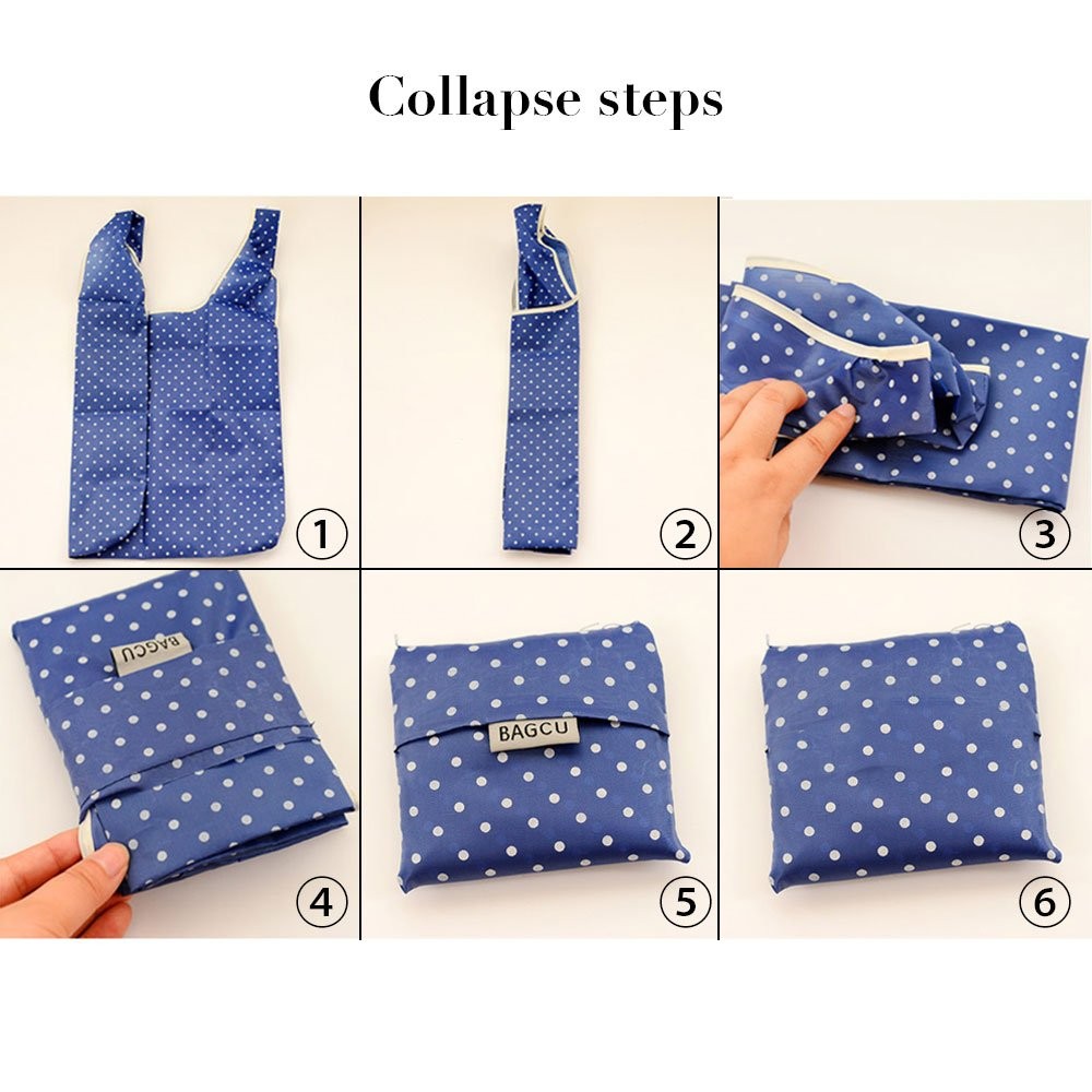 Cloth Tote Bags, Reusable, Foldable, Recycle for Shopping, Fits in Pocket, Ec…