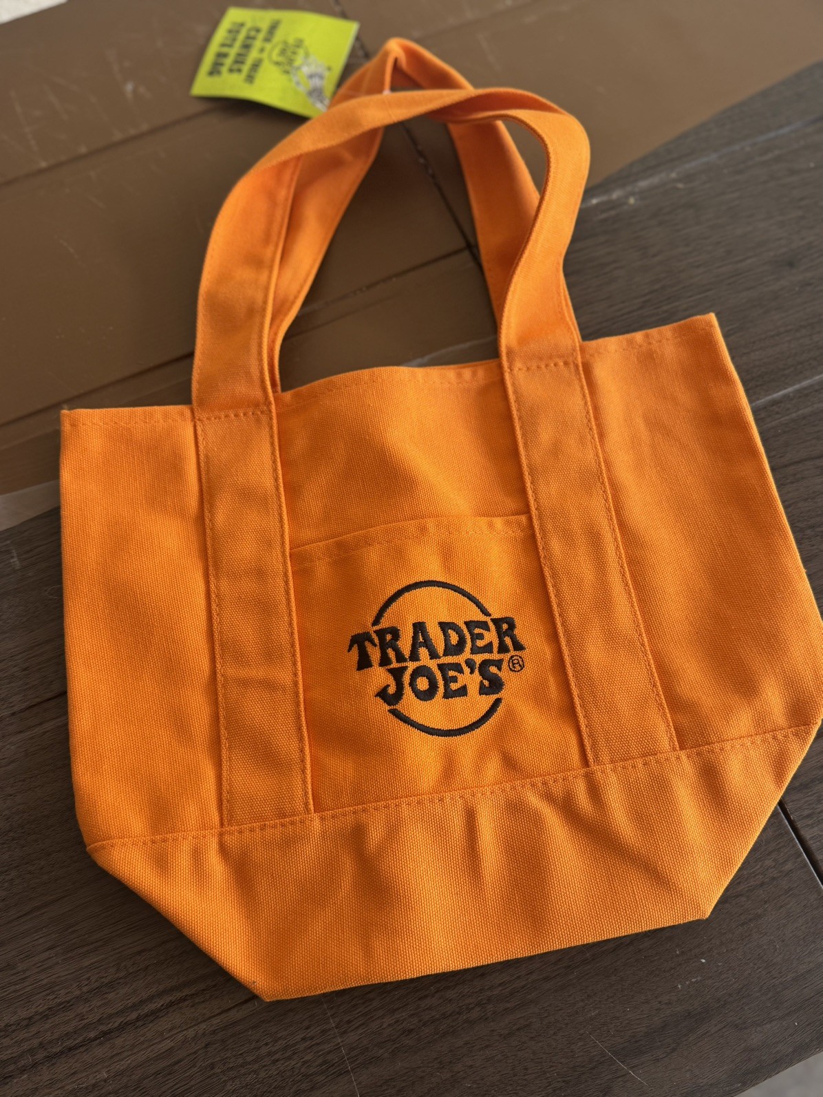 Trader Joe’s Mini Trick or Treat Halloween orange Canvas Tote Bag 81415 (U15