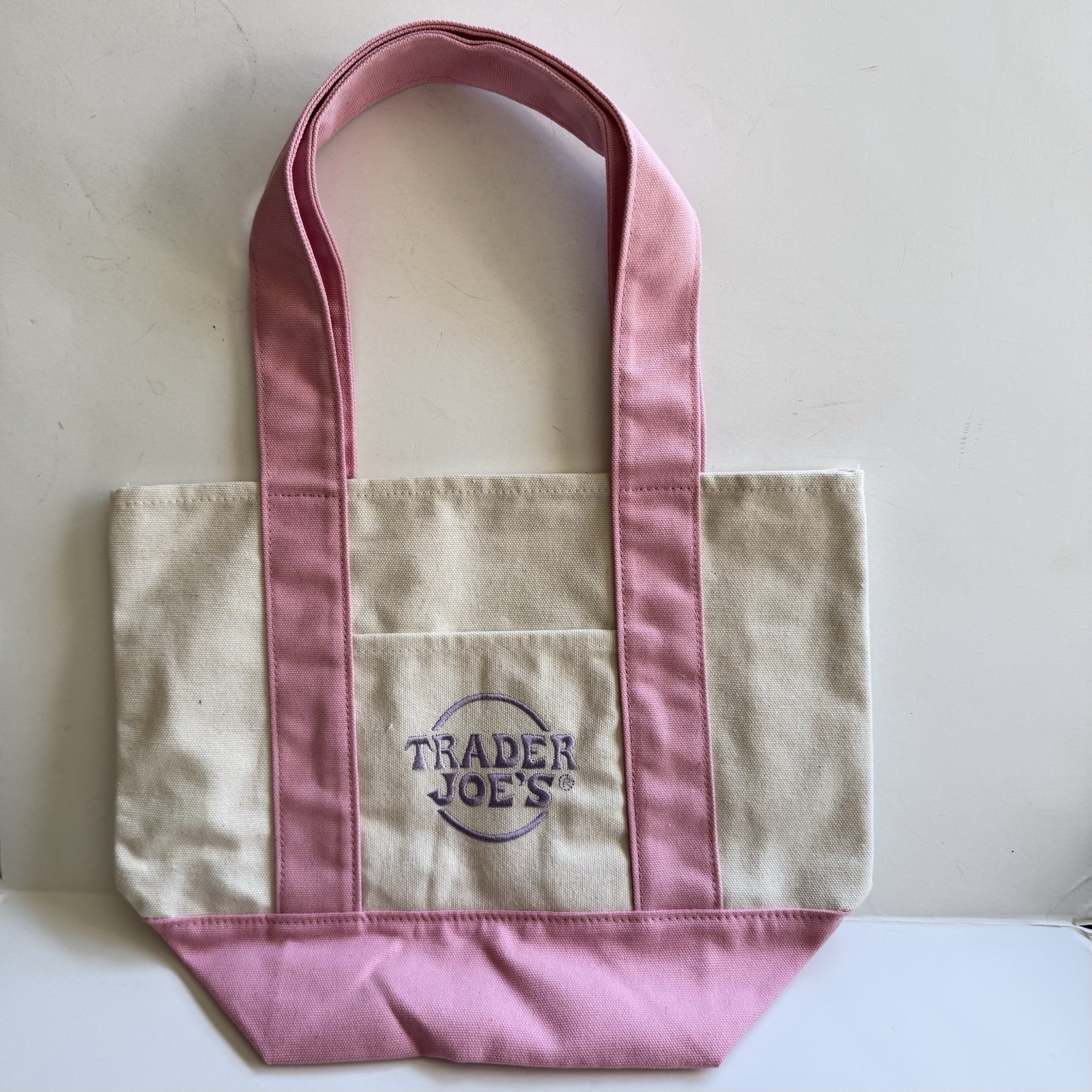 Trader Joe’s Mini Canvas Pastel Reusable Tote Bag , Choice of Color, 2025