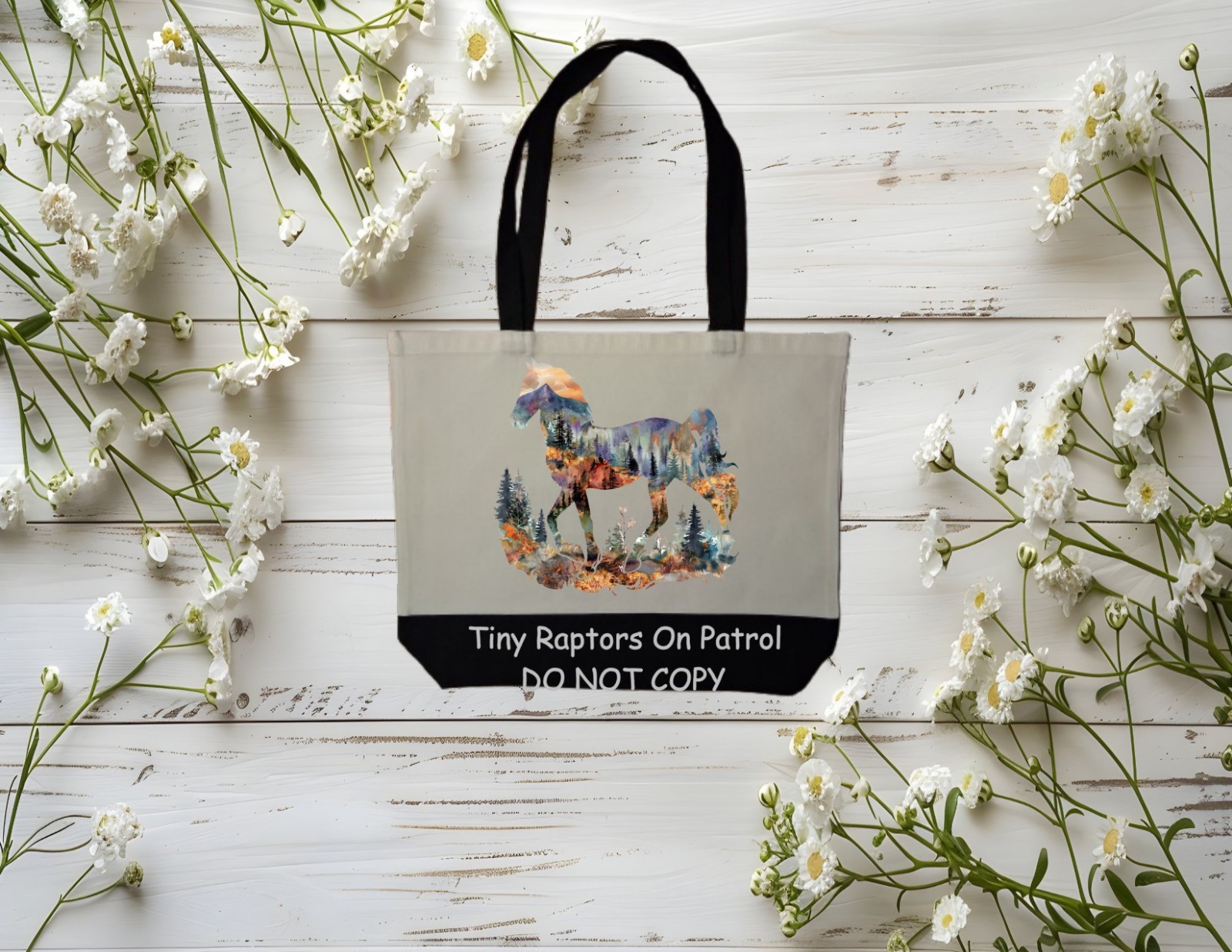 Horses~ Canvas Tote Bag~FREE shipping~shopping~CHOICE~Reusable~Gift~ Floral~ USA