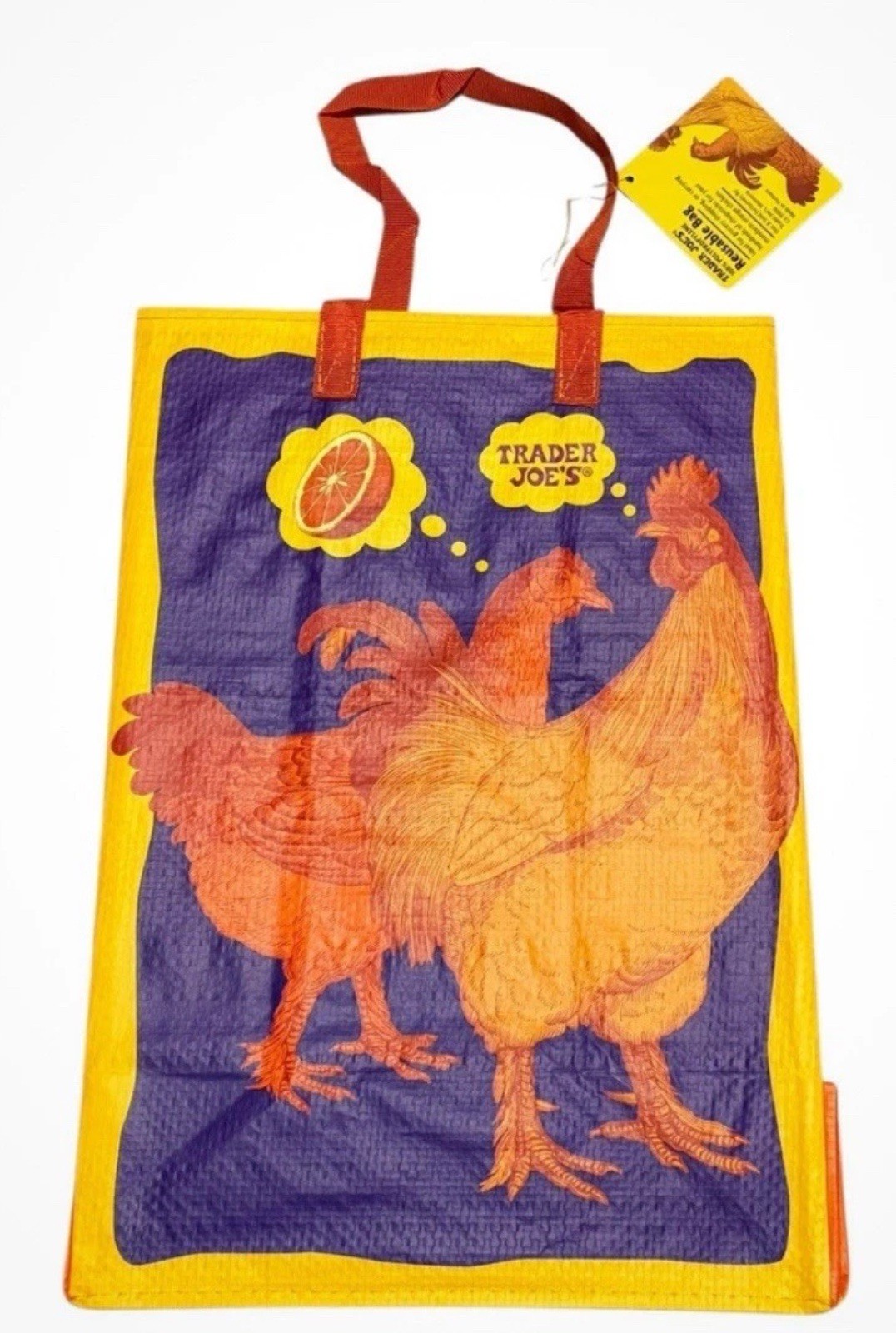 Trader Joes Mandarin Orange Chicken Grocery Shopping Bag New SHIPS FLAT