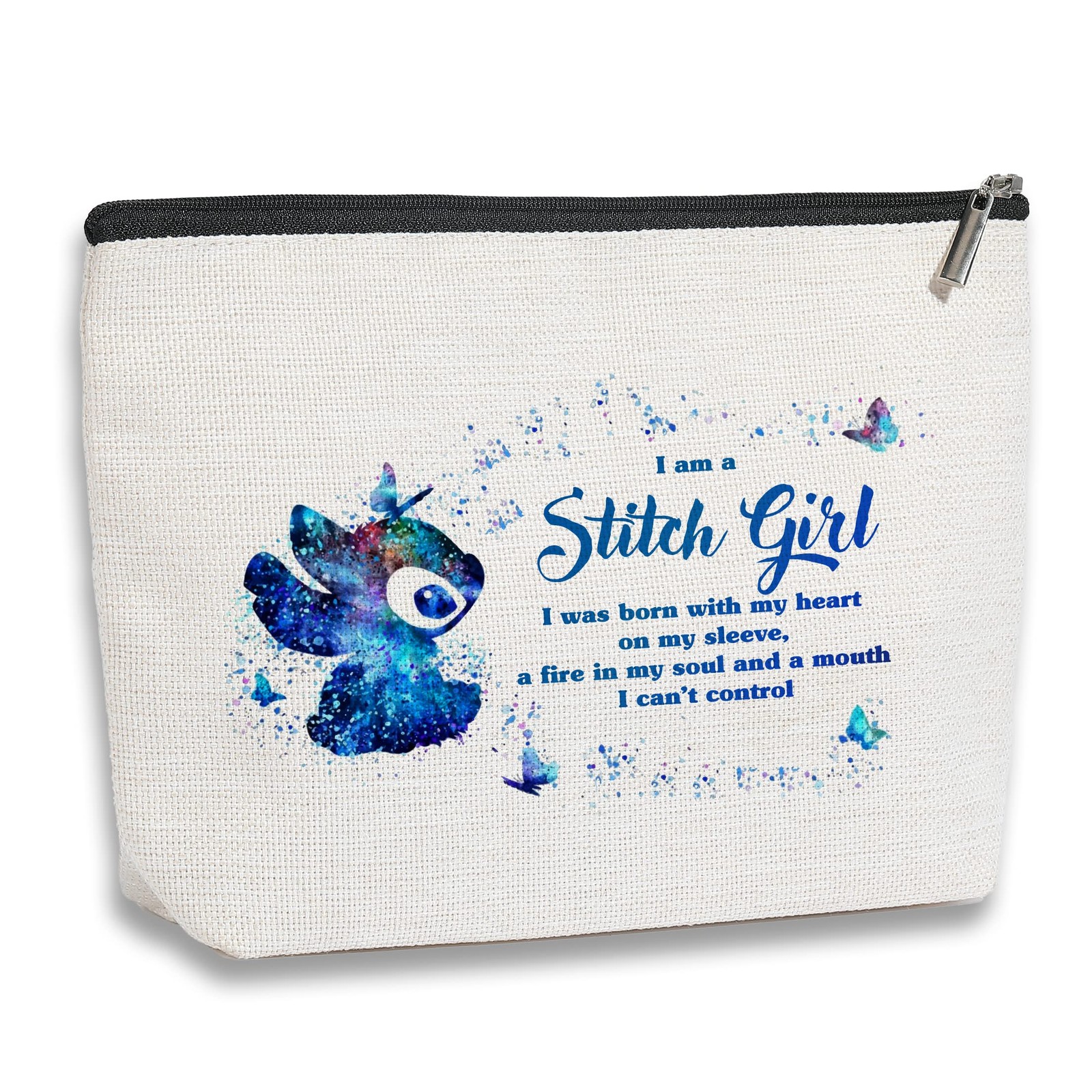 kdxpbpz Funny Cartoon Cosmetic Bag for Anime Fans, Movie Beige