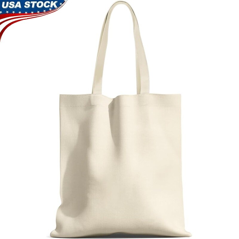 Large Reusable Cotton Canvas Tote Bag Grocery Beach Gifts DIY Shopping New