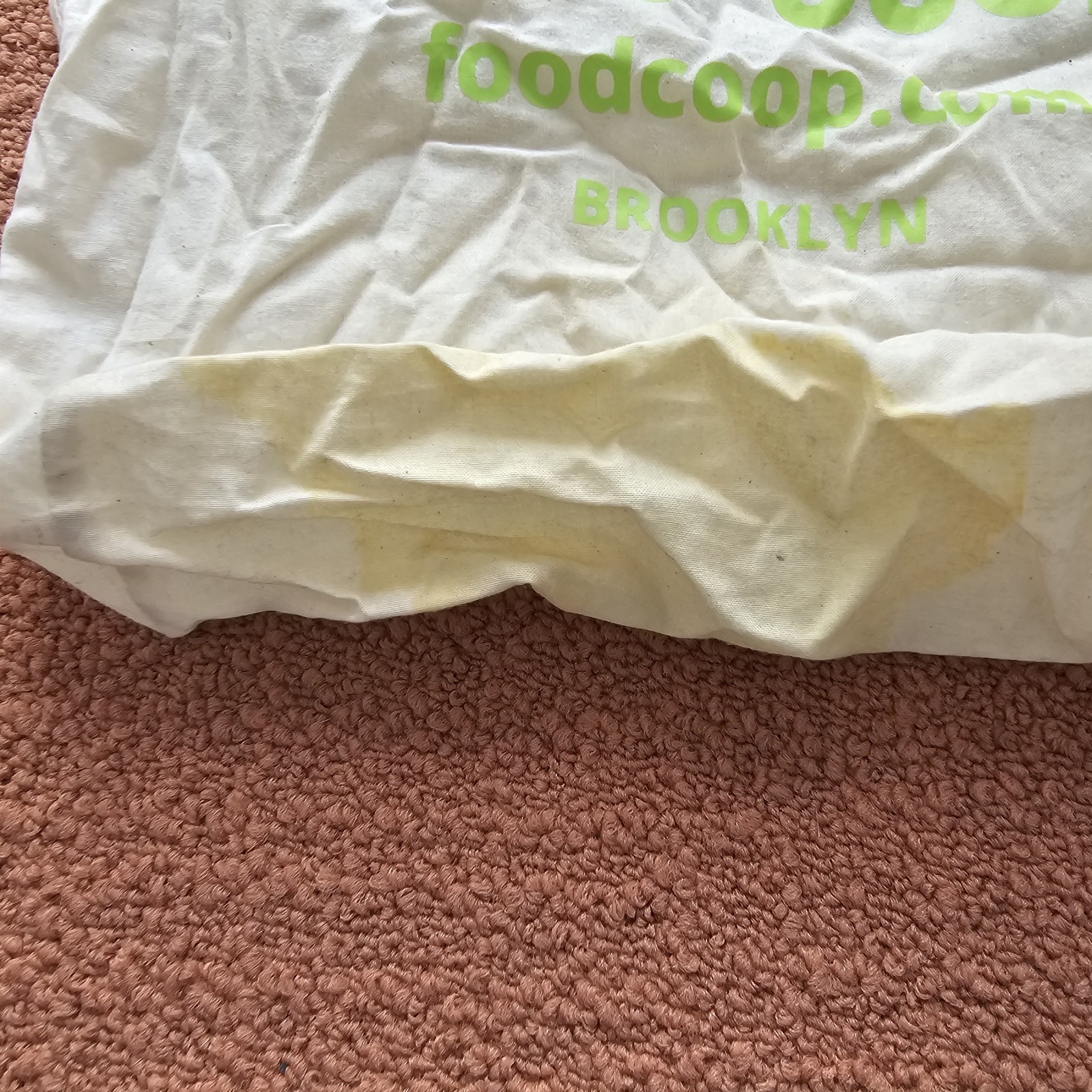Stain* Park Slope Brooklyn Food Coop Reusable USA Tote Bag Cotton 15″x12″ Å5