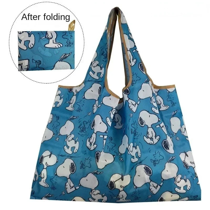 Snoopy Foldable Shopping Bag – Large, Reusable, Waterproof Tote