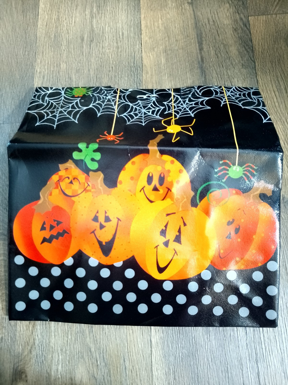 Halloween pumpkin reuseable shopping bag 12.5×6.5×13.5 inches