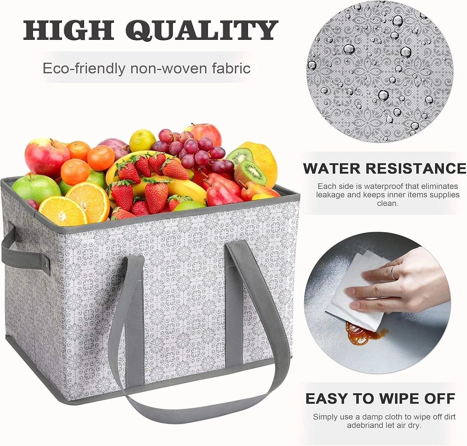 Heavyweight Reusable Shopping Bags – Water Resistant & Multi-Purpose Convenience