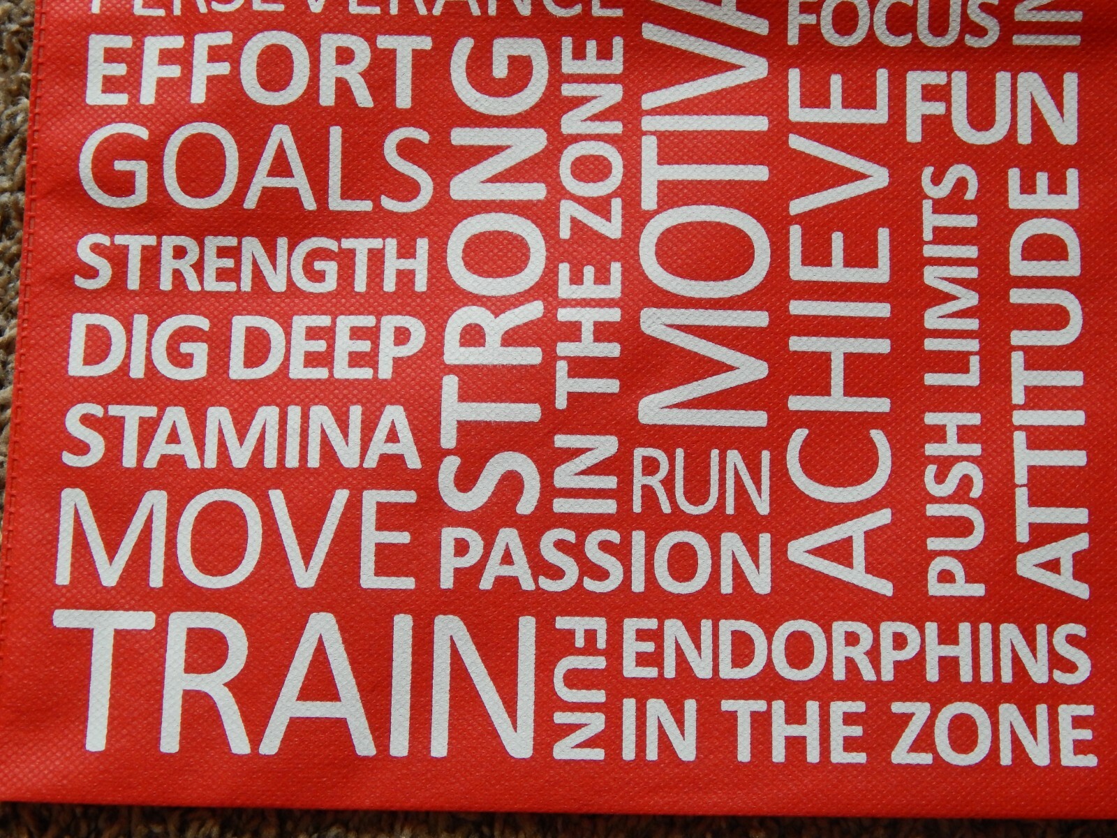 CHALK TALK SPORTS RED AND WHITE REUSABLE ECO FRIENDLY CINCH CLOSE GIFT BAG NEW