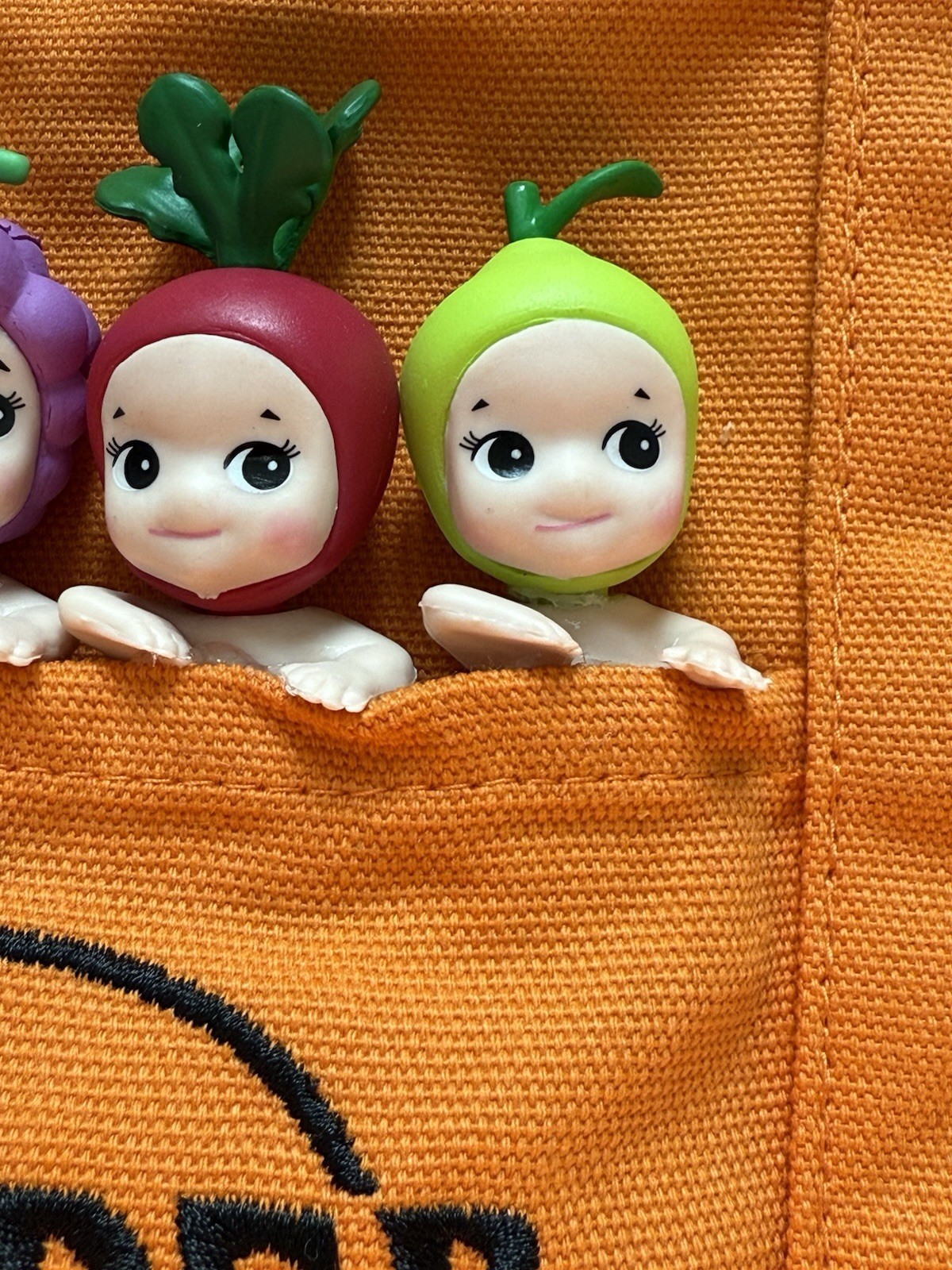 Trader Joe’s Mini Tote With Hippers 13 in x 10 in Orange Black Mini Bag