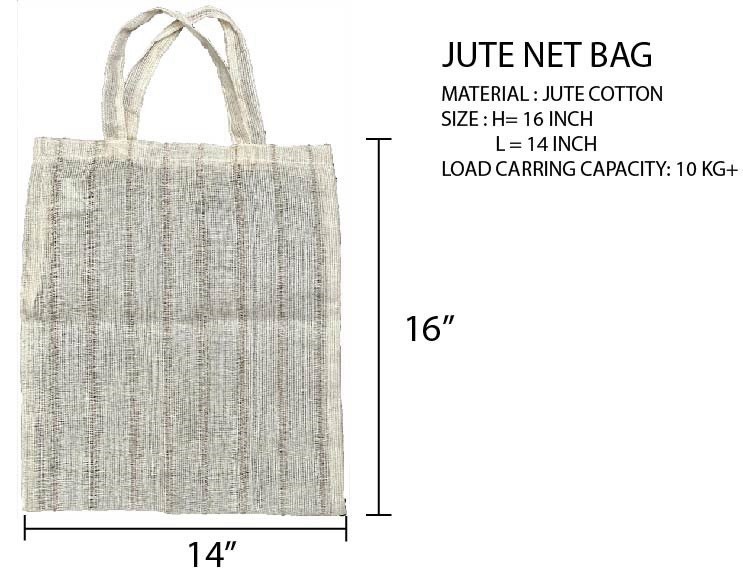 10 Pack Jute Reusable Shopping Bag 14X16 Inch 20+Pound Load Capacity