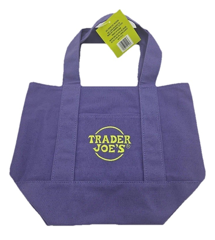Trader Joe’s Mini Canvas Tote Bag Halloween Hottest It Bag Limited Purple 🎃