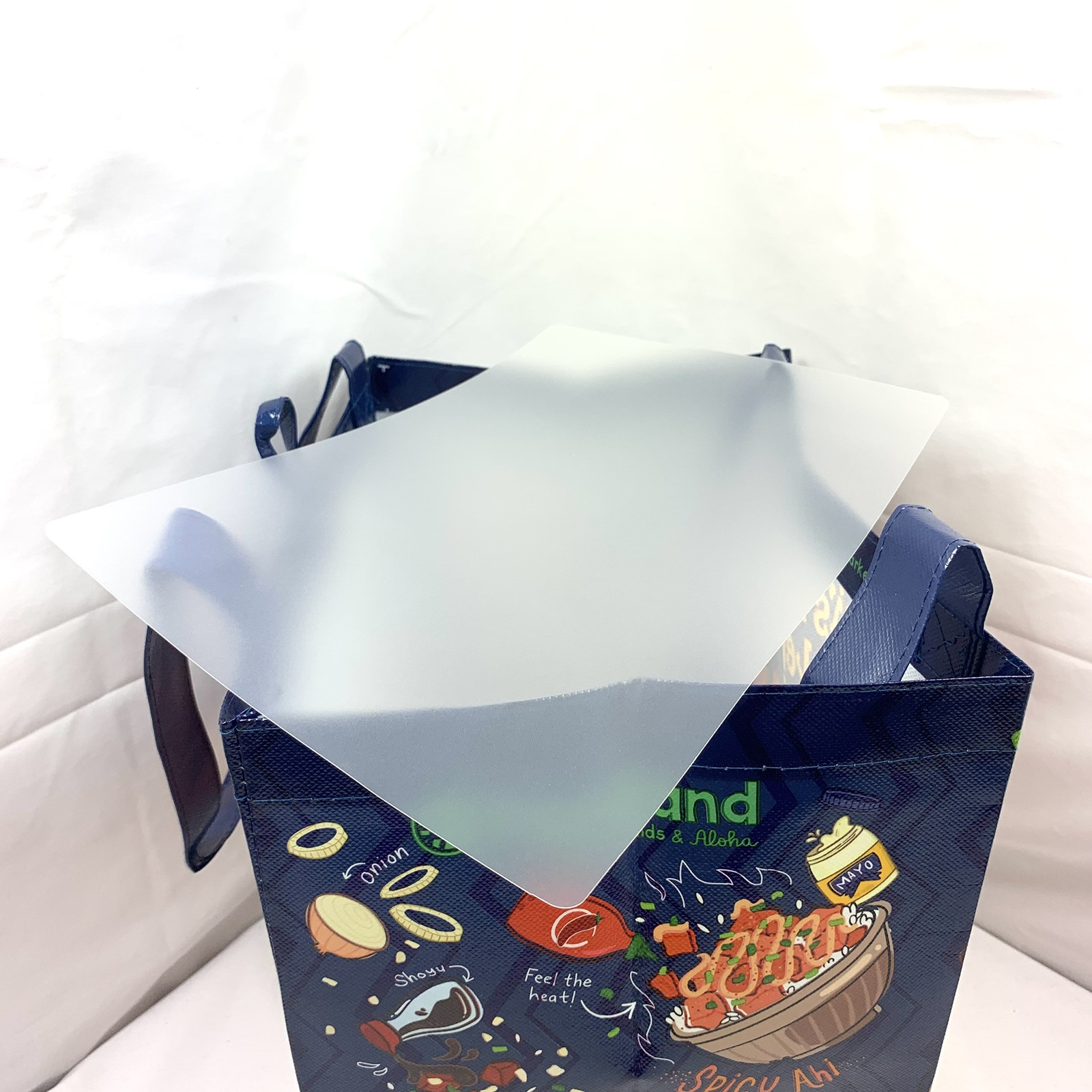 Hawai’i Foodland Reusable Grocery Tote Bag, Hawaii’s Home for Poke! 13”x12”x8.5”
