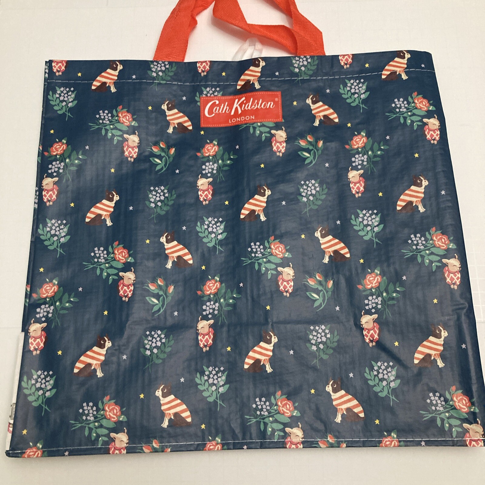 Tesco Cath Kidston Dogs Bag Tote Frenchie Chihuahua London Flower Holiday 2024