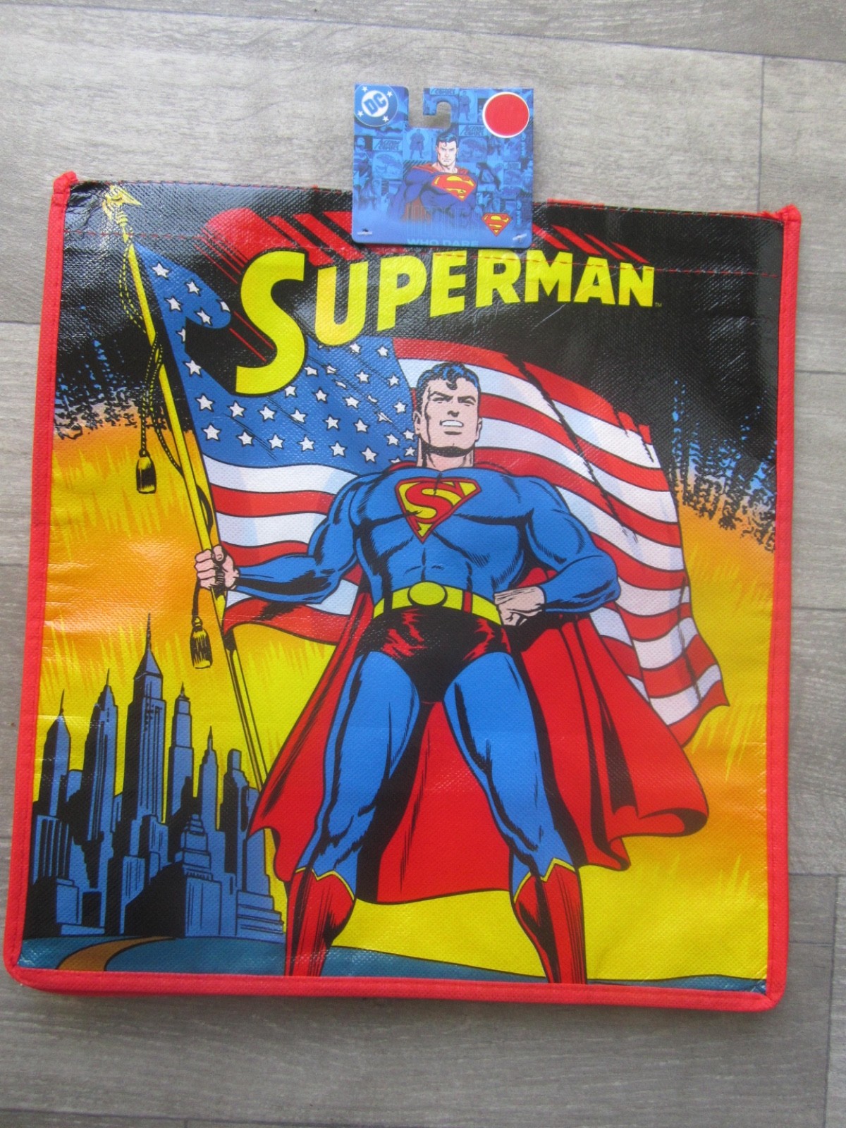 Brand New SUPERMAN DC Legacy Reusable Shopping Bag / Tote / Gift Bag 13″x 12″x7″