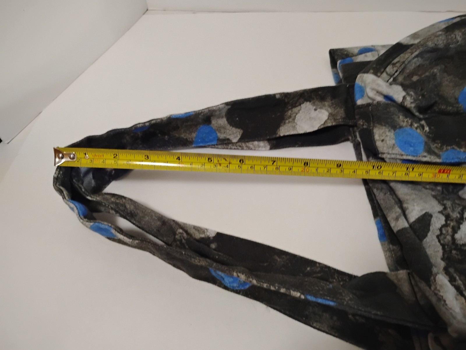 IKEA Canvas Tote Bag Black Gray Blue Annanstans Cotton
