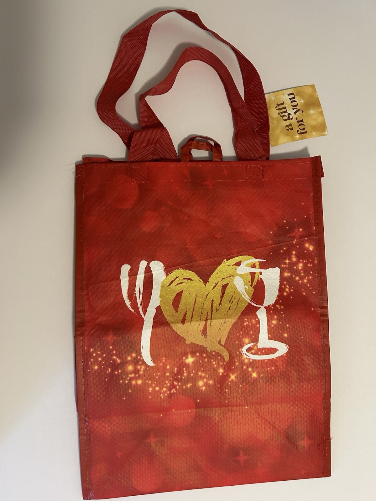 Wegmans CHOOSE LOVE VINYL Bag #1 Shopping / Gift Tote Eco Friendly NEW Red
