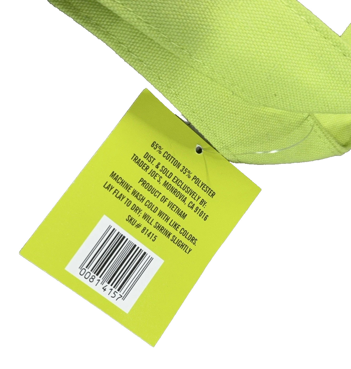 Trader Joe’s Mini Black Green Purple Canvas Tote Bag Iconic Embroidery NEW RARE