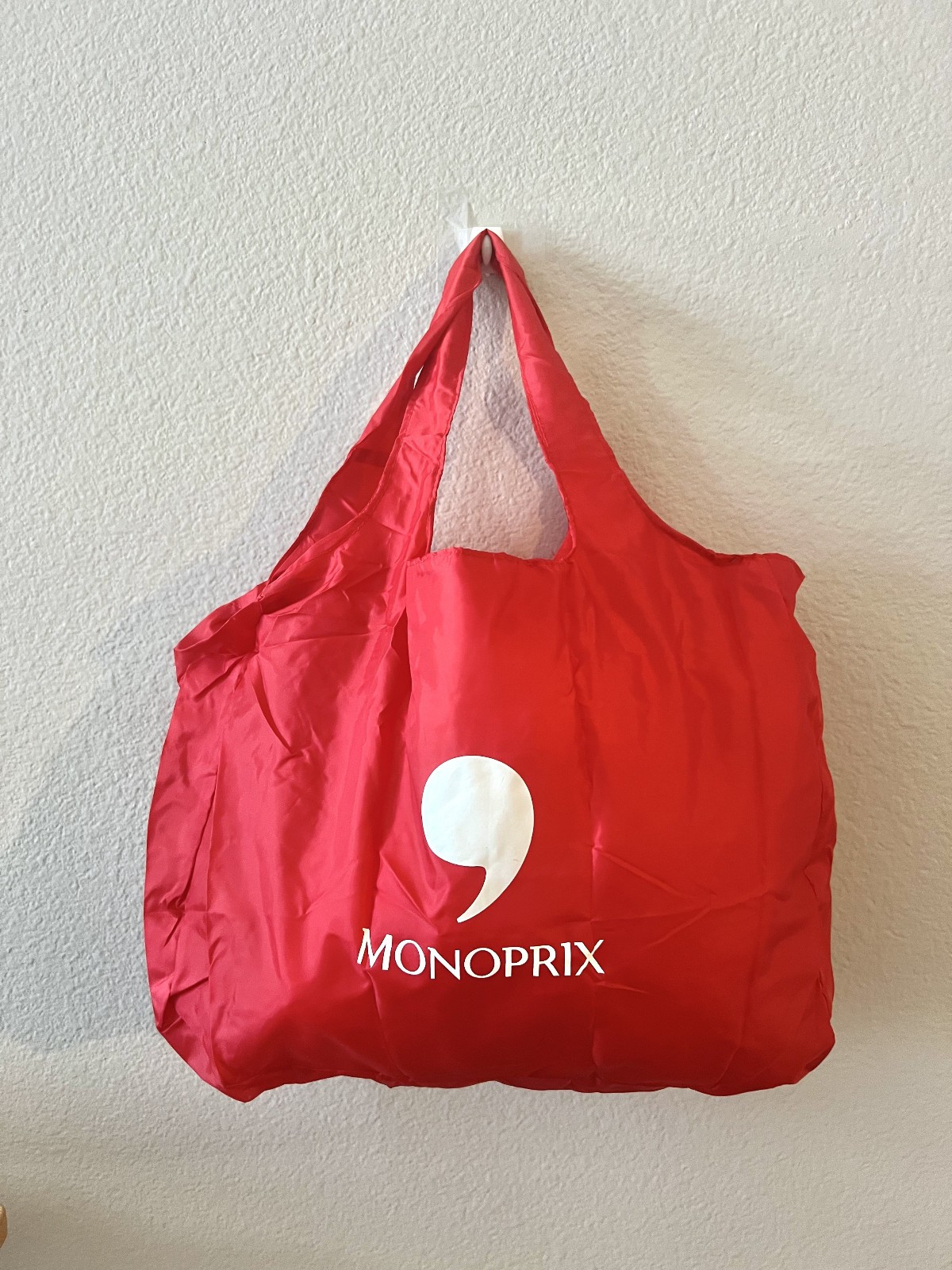 Monoprix French Reusable Grocery Shopping Bag-Classic Red-Bonjour!