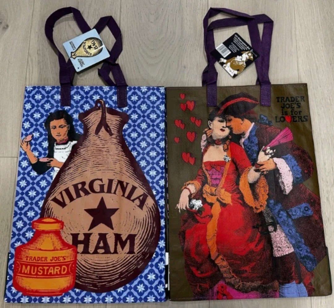 Trader Joe’s Virginia Reusable State/Region Tote Polypropylene Bag 6 Gallon