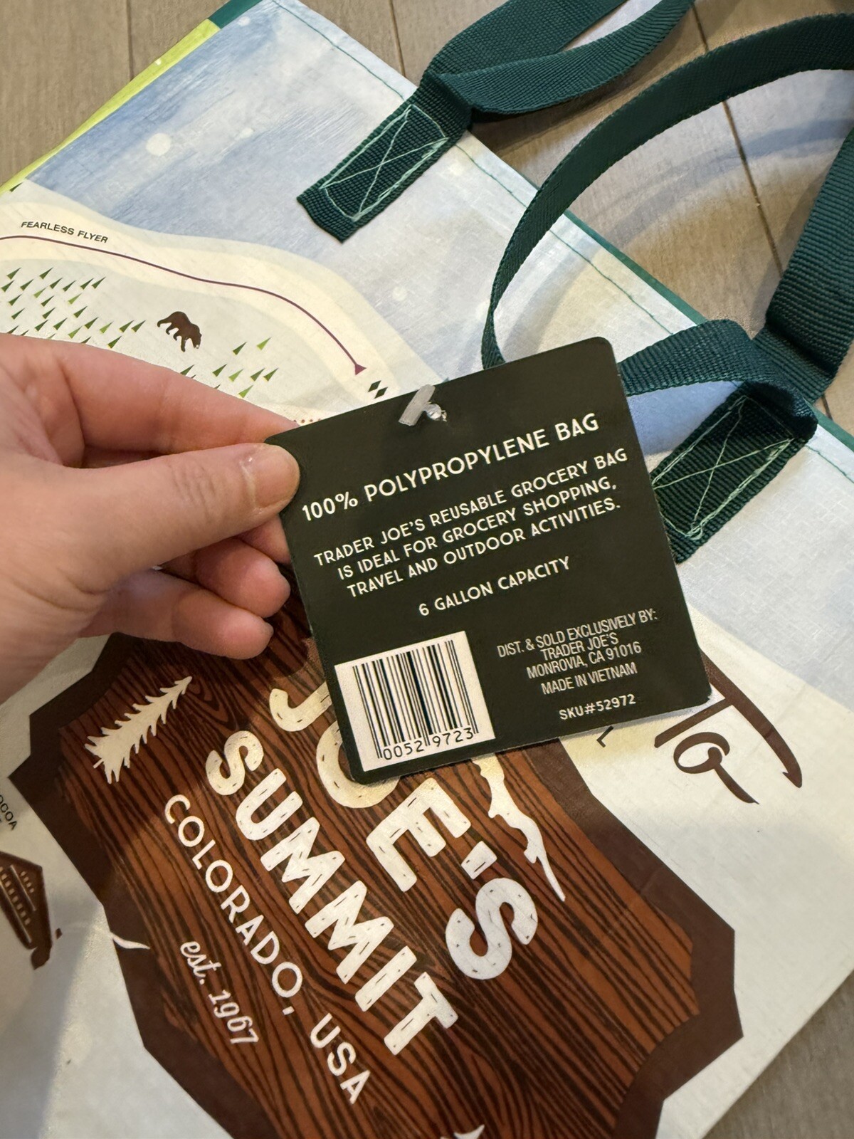 Trader Joe’s – Reusable Grocery Bag – Colorado Joes Campground New Nwt Camp