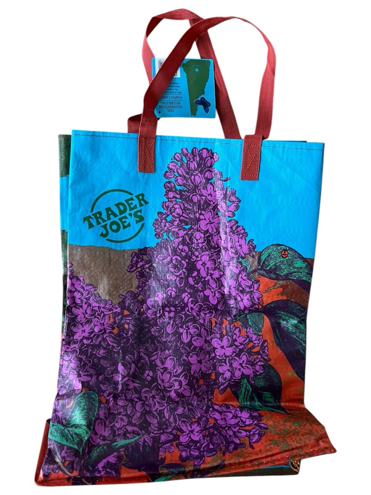 Trader Joes Tote Shopping Bag New Hampshire Apple 16×11.5”